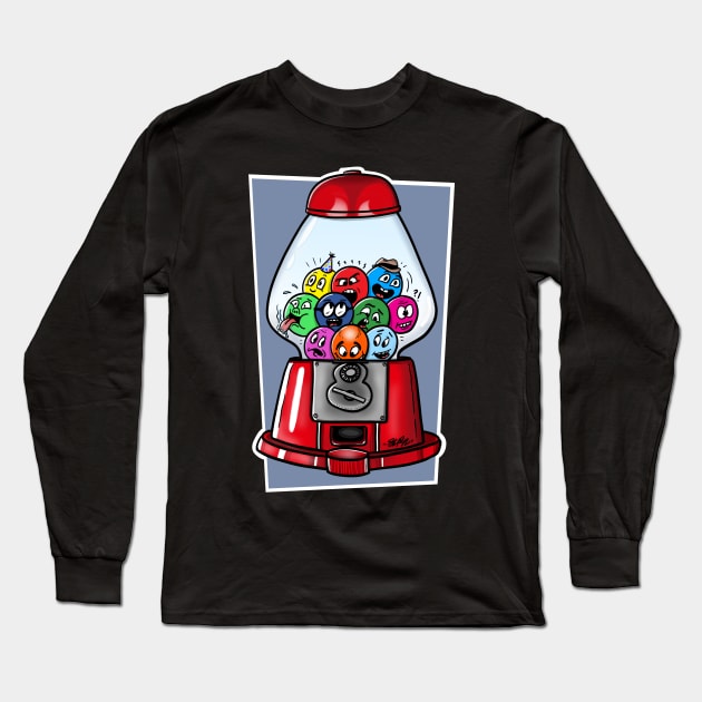 Gumball Machine Doodles Long Sleeve T-Shirt by madebystfn